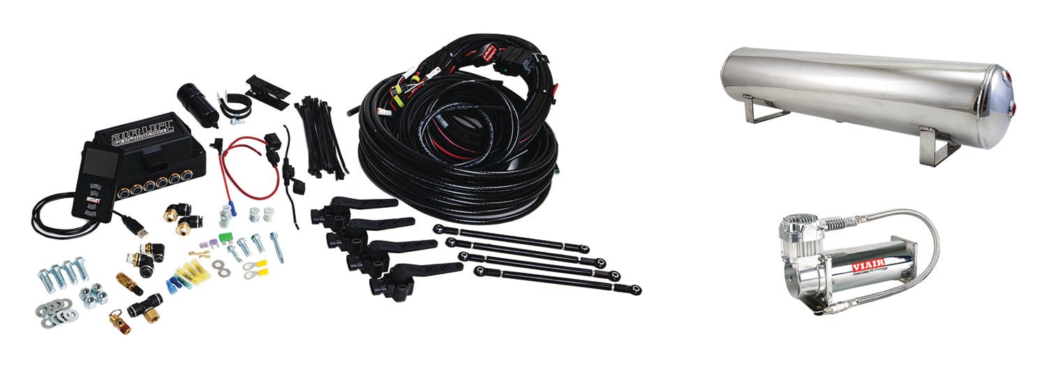 Air Lift 3H (1/4″ Air Line, 4 Gallon 5-Port Polished Tank, VIAIR 444C Compressor)