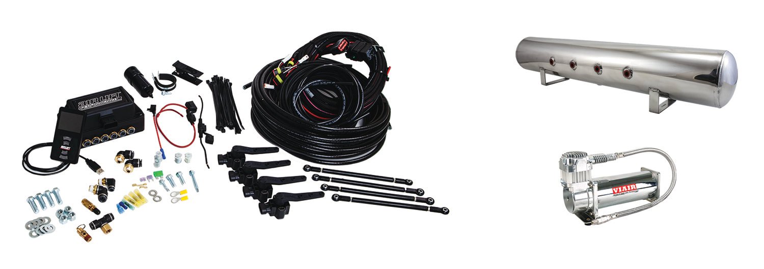 Air Lift 3H (1/4″ Air Line, 5 Gallon Polished Tank, VIAIR 444C Compressor)