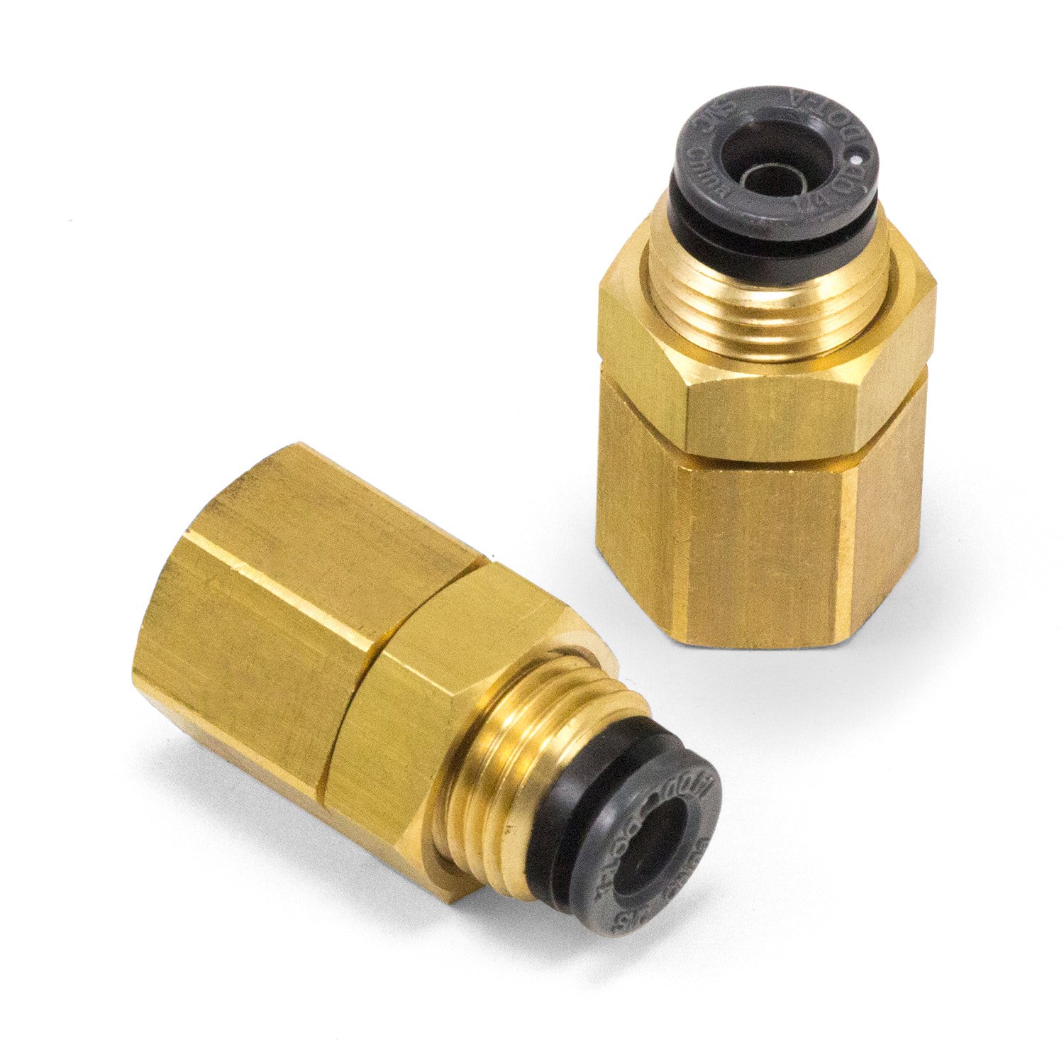 Air Lift Bulkhead Female Straight – 1/4″ FNPT x 1/4″ PTC – DOT – SMC # KV2E07-35