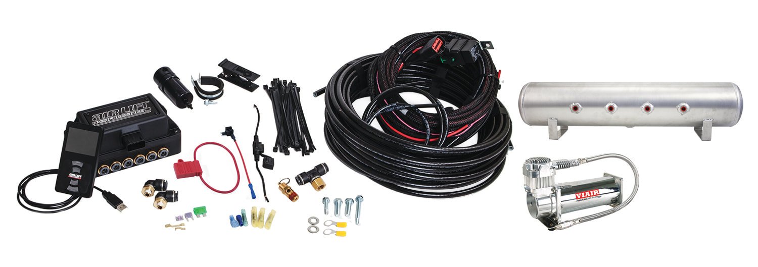 Air Lift 3P (1/4″ Air Line, 4 Gallon 7-Port Tank, VIAIR 444C Compressor)