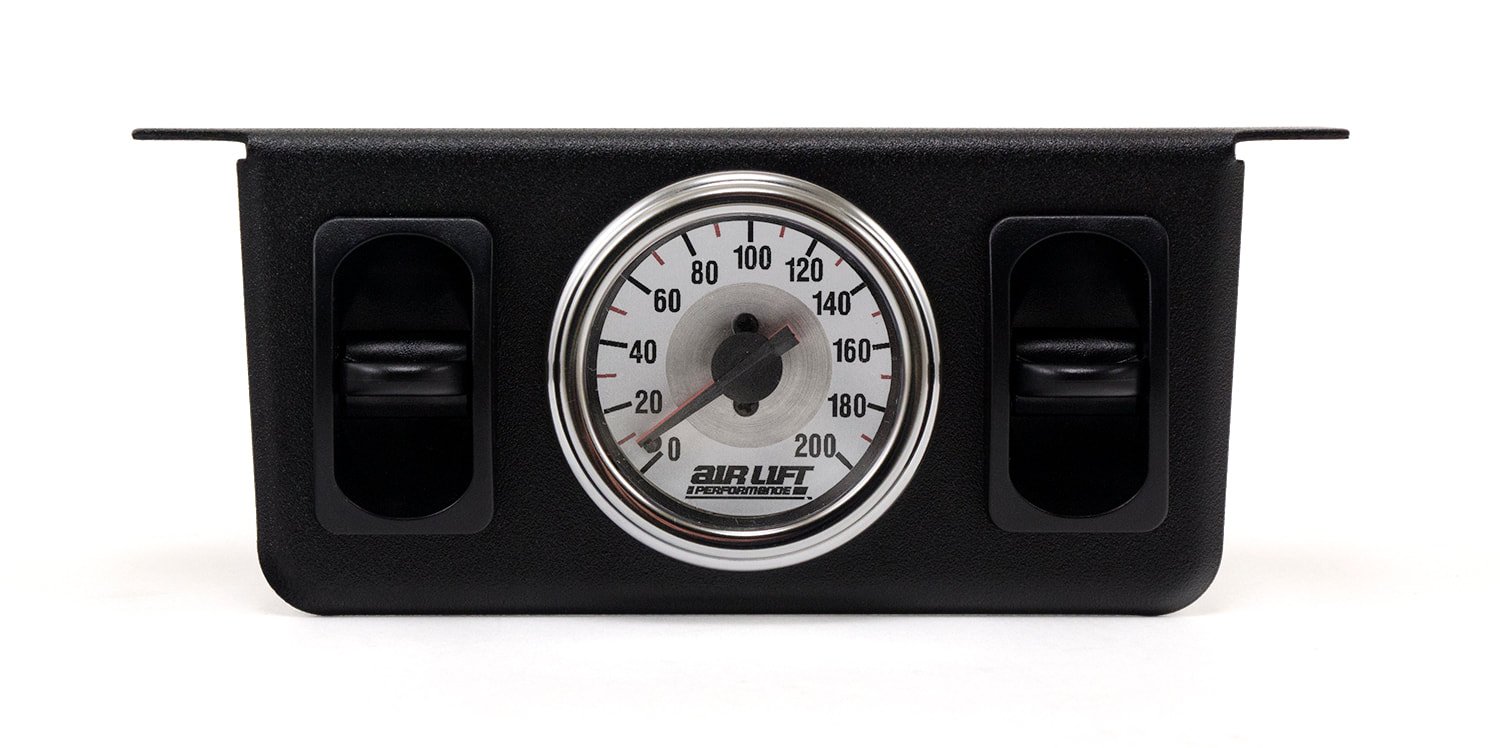 Air Lift Dual Needle Gauge with two paddle switches - 200 PSI